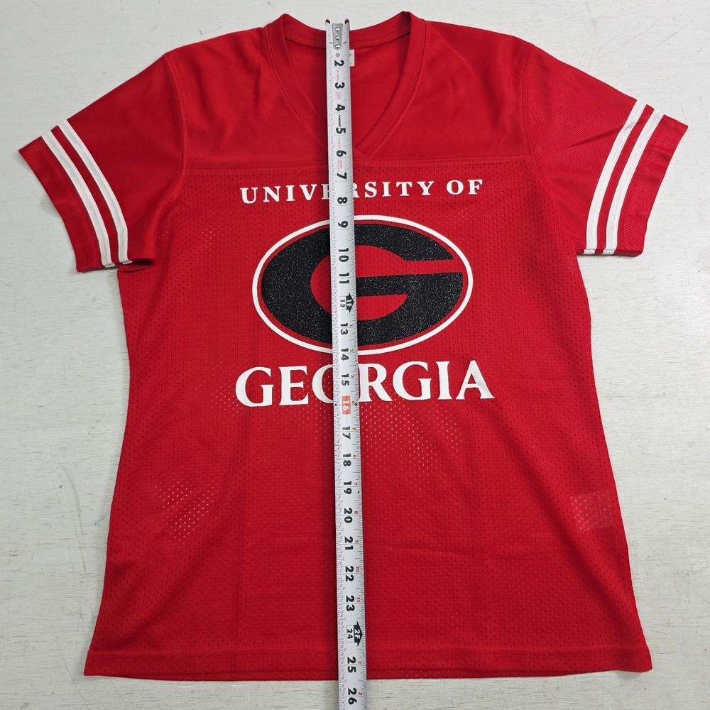Georgia Bulldogs NCAA Sport Tek Ladies Women's Mesh Football Jersey Shirt Sz S - Picture 6 of 6